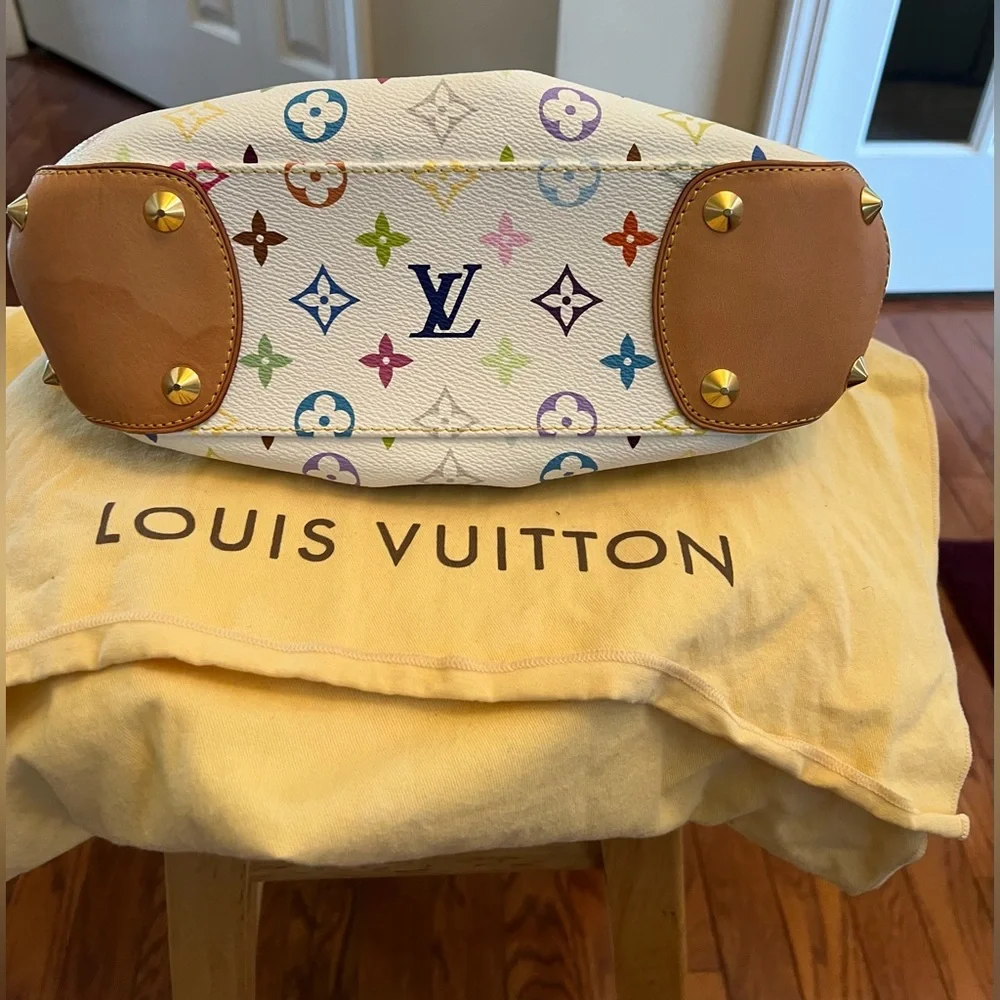Louis Vuitton Multicolor Monogram Canvas Shoulder Bag with Tan Trim